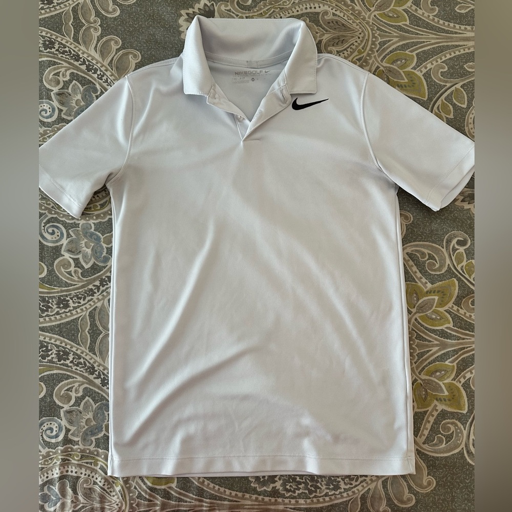Nike Boys White Golf Polo